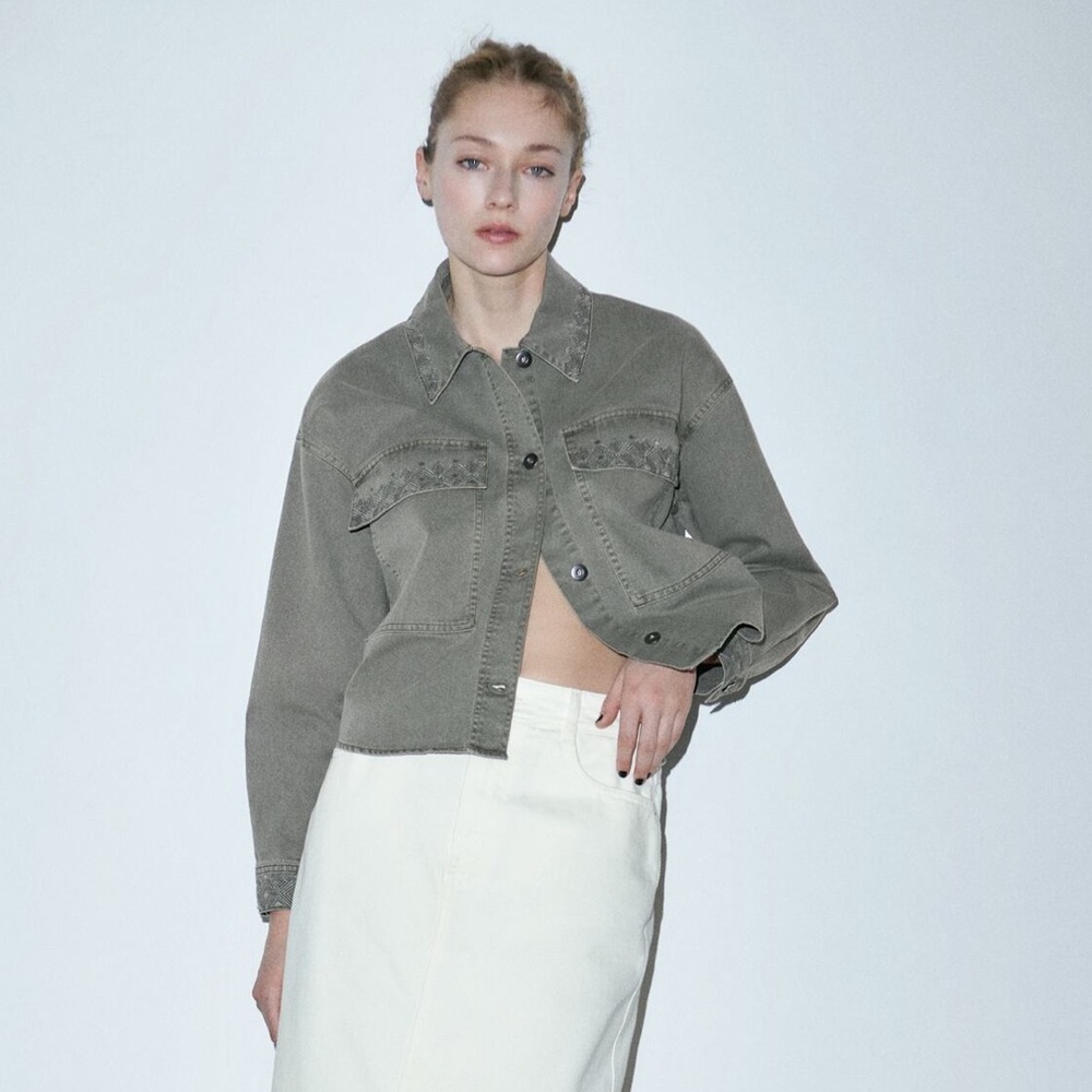 Zara embroidery over shirt , wear once